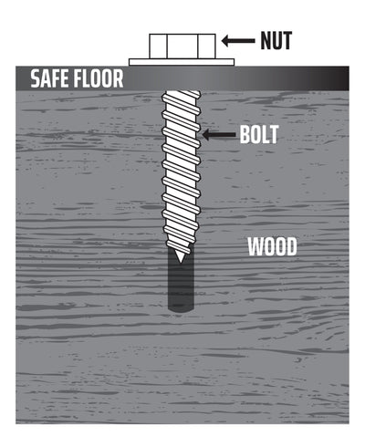Liberty Accessory Safe Anchoring Kit For Wood Floor Including  Drill Bit Anchor Kit for Wood Floors w/ Drill Bit Accessory