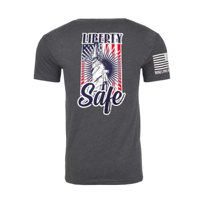 Liberty Statue Nine Line Gray T-Shirt Back